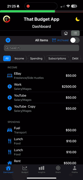 Track Income & Spending Screenshot